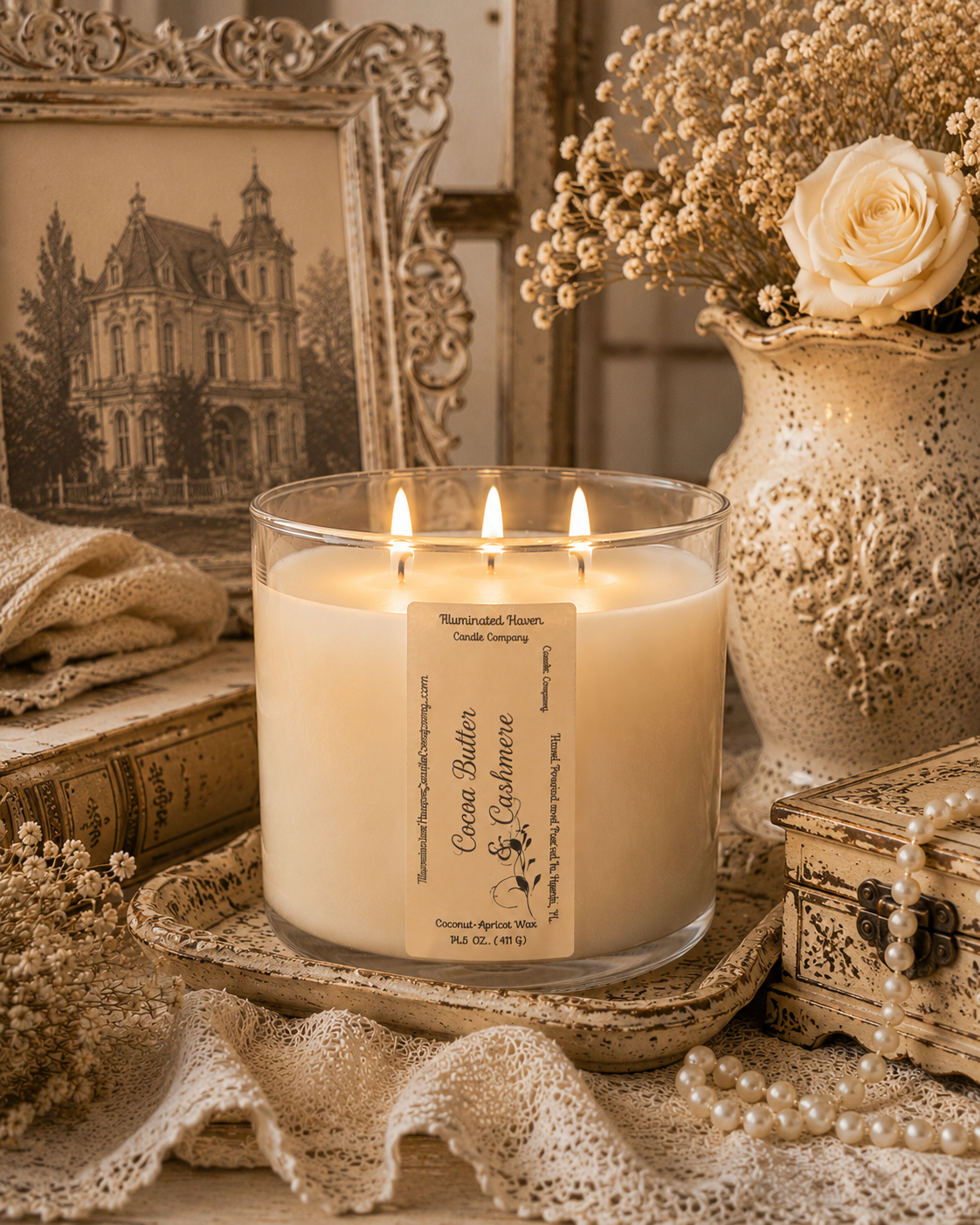 Cocoa Butter & Cashmere Luxury 3-Wick Candle