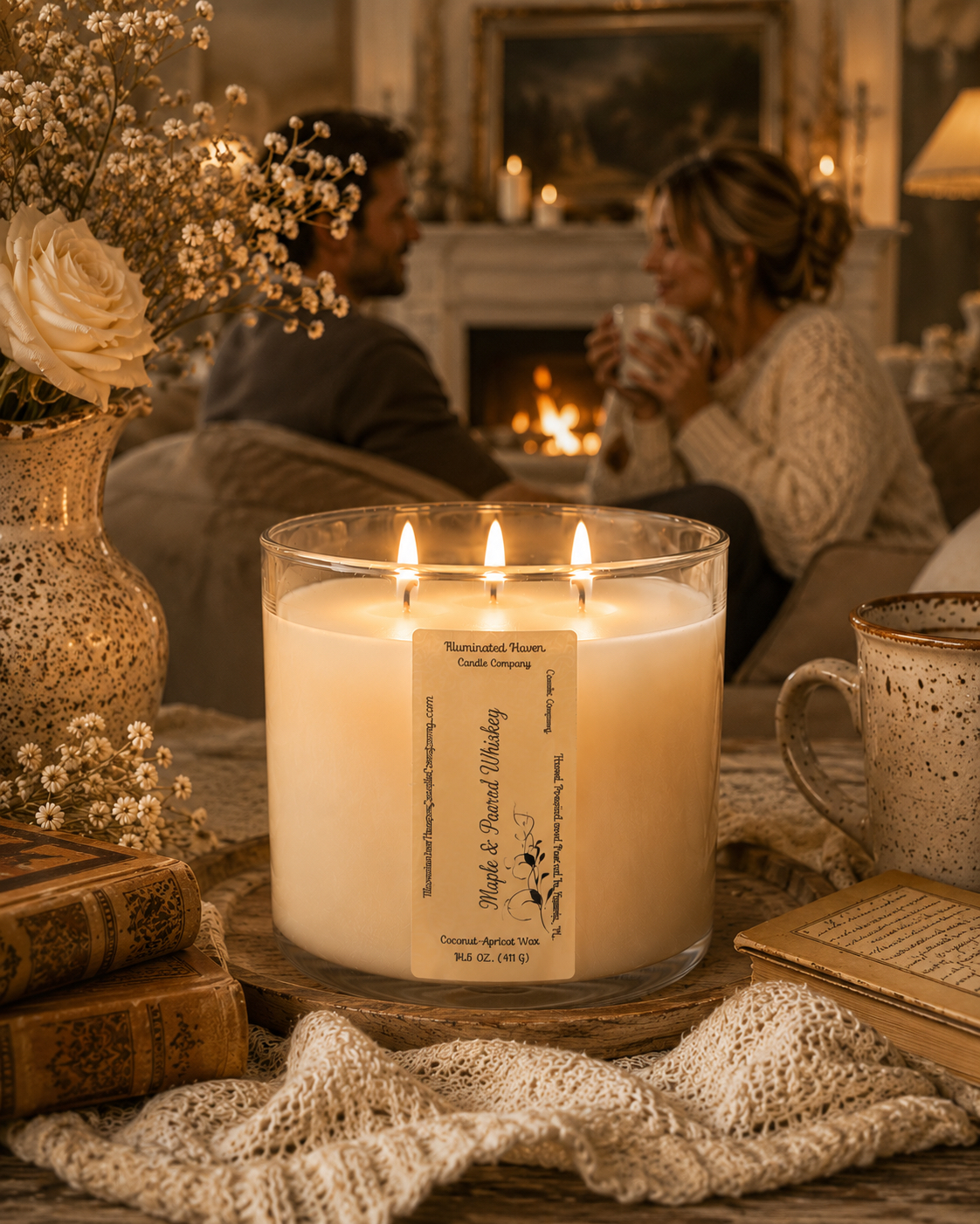 Maple & Peared Whiskey Luxury 3-Wick Candle