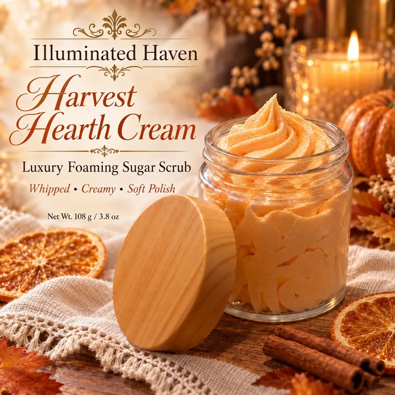 Harvest Hearth Cream Luxury Foaming Sugar Scrub, 3.8 oz / 108 g
