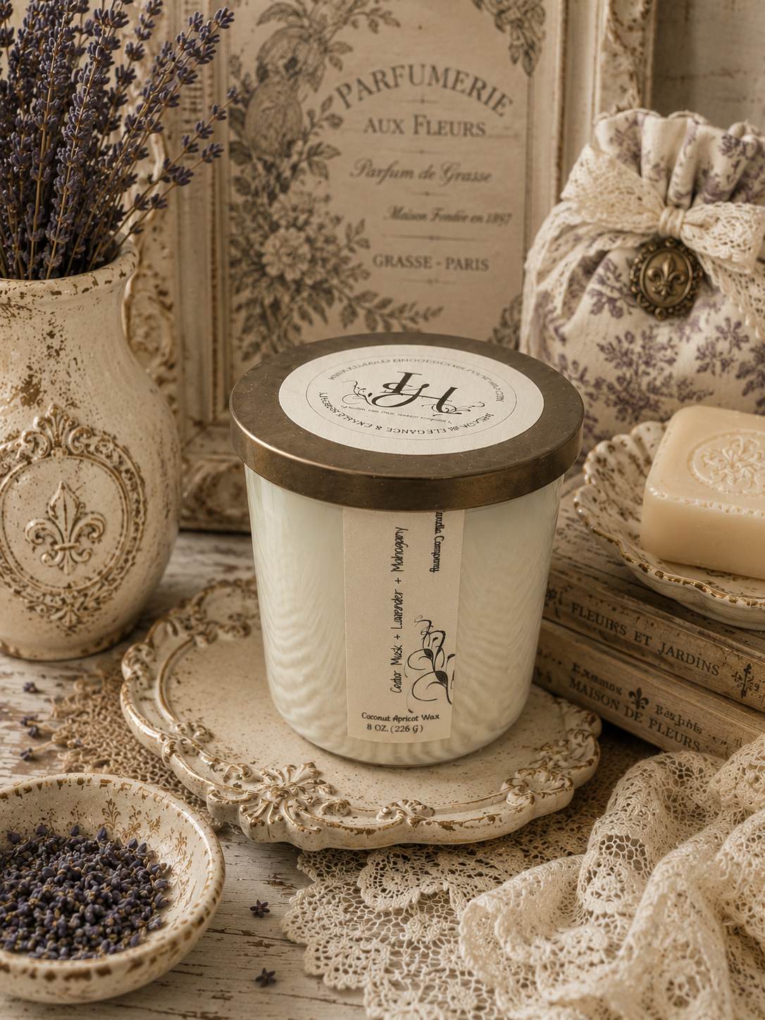 Cedar, Musk, Lavender & Mahogany Luxury Candle