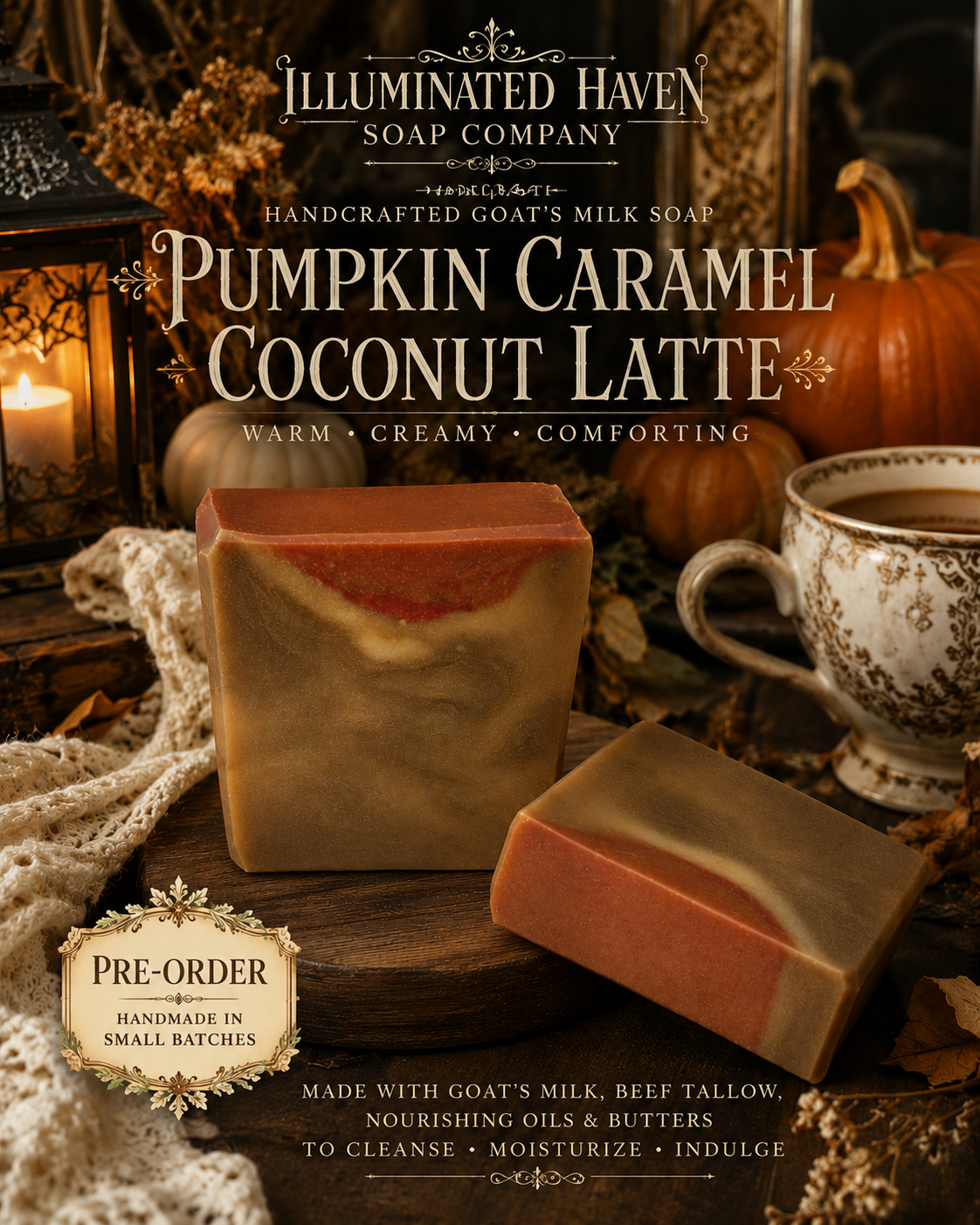 Pumpkin Caramel Coconut Latte Soap